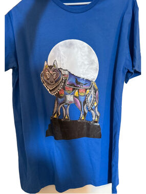 NWT Men's Oscardo Wolf Graphic T-Shirt, Size S, Blue